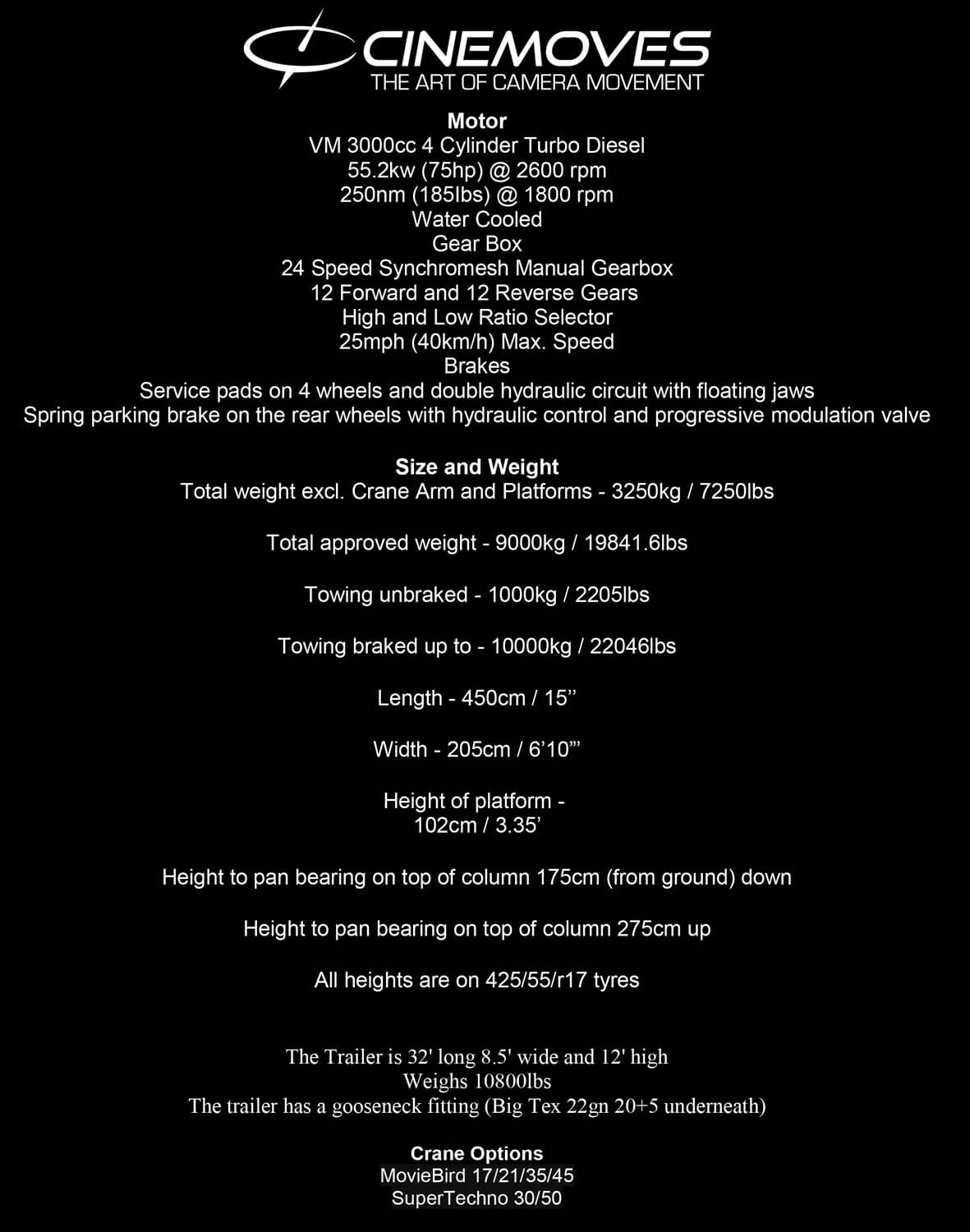 Scarab Off-Road Base specifications page 2