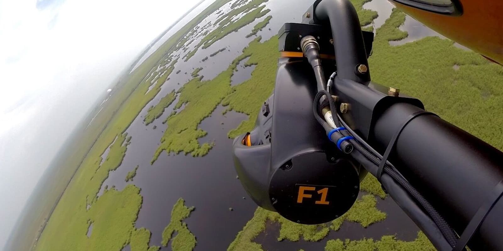 Shotover F1 mounted for aerial cinematography