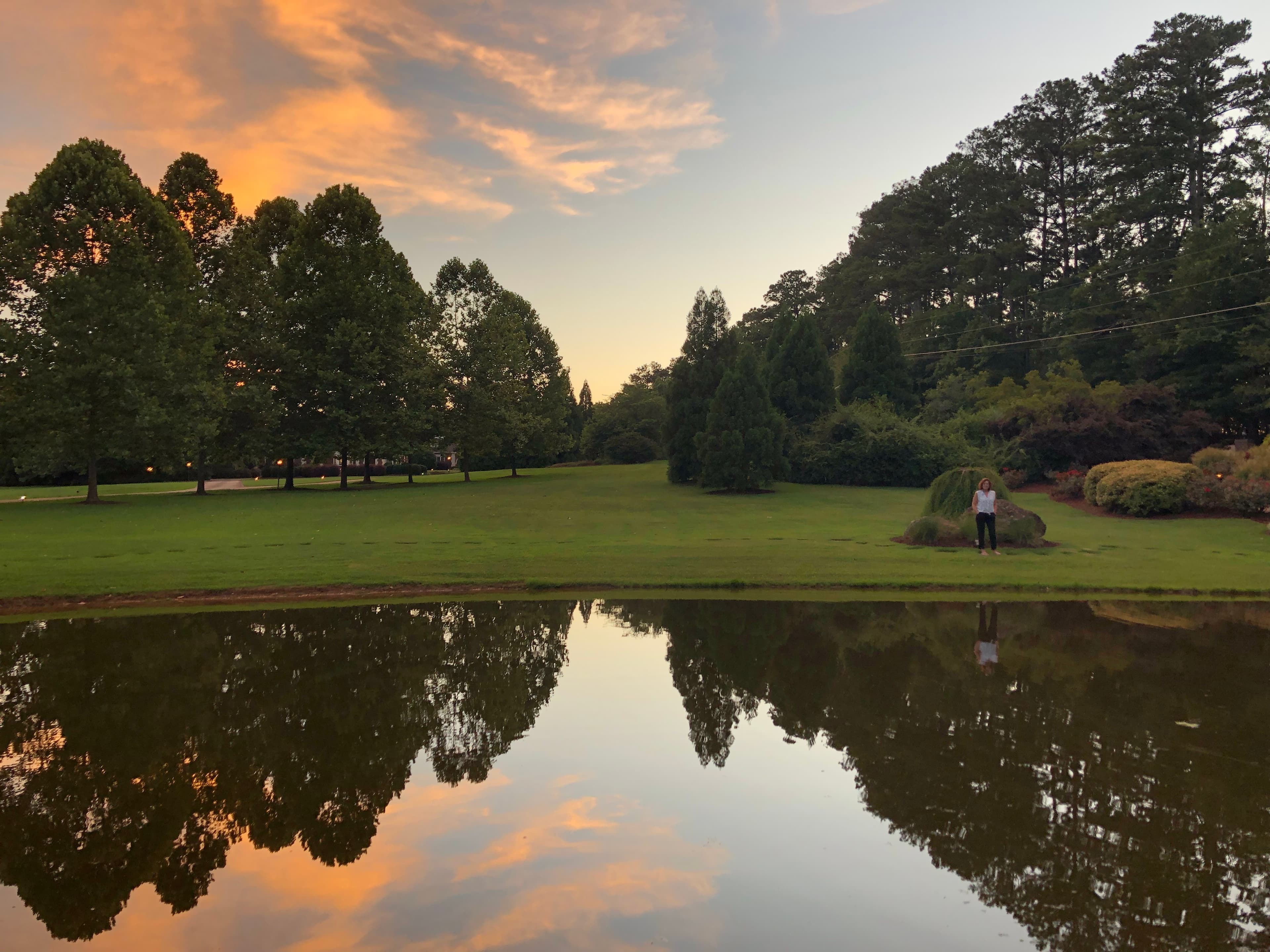 Pond at golden hour